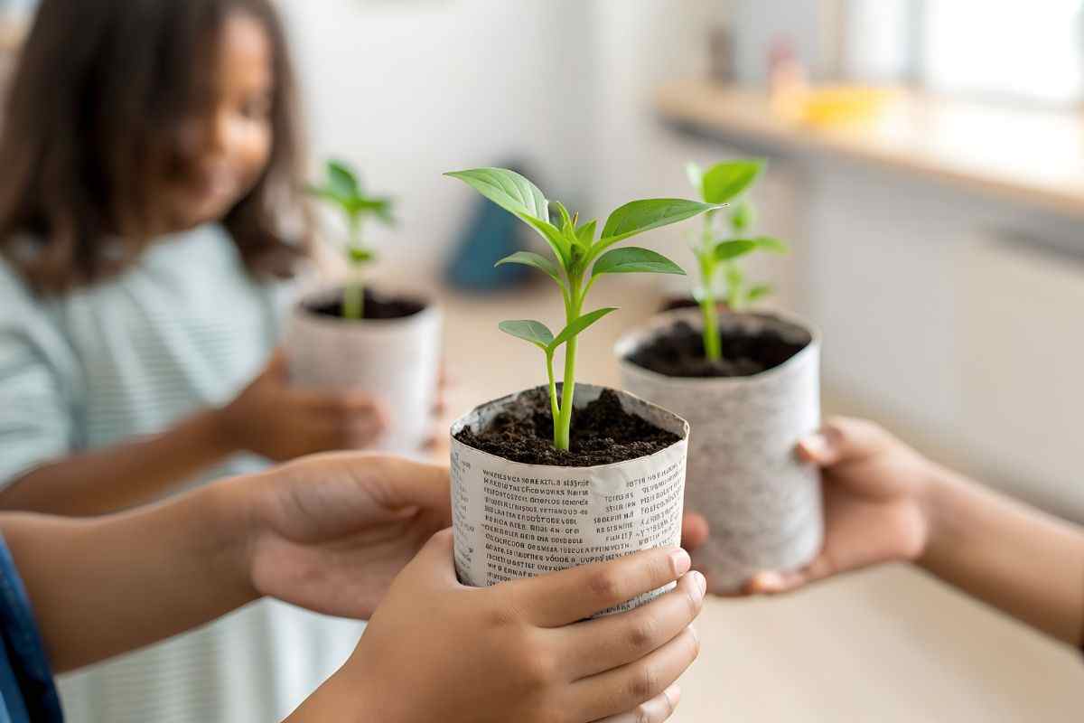vasetti yogurt usali per le piantine del tuo balcone
